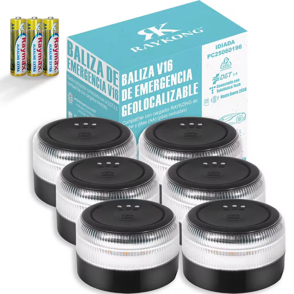 V16 beacon light 6-pack GPS-enabled roadside safety solution for large fleets